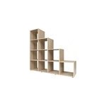 �tag�re escalier 10 cases (type 20) 139 x 32 x 141cm design moderne - ch�ne