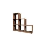 �tag�re escalier 6 cases (type 10) 105x 32x106cm design moderne - ch�ne stirling