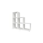 �tag�re escalier 6 cases p82 type 10 - blanc