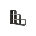 �tag�re escalier 6 cases p82 type 10 - ch�ne argent�