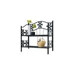 Étagère en métal 2 niveaux - motifs fleurs Étagère en métal 2 niveaux - motifs fleurs