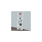 �tag�re murale 5 tablettes blanche - panneaux certifi�s fsc - d�co rangement