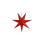 toile de nol rouge 60cm led  suspendre 7 pointes