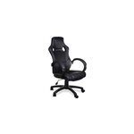 Fauteuil de bureau noir sport en simili - cuir