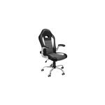 Fauteuil chaise de bureau noir et gris sport - si�ge pu ergonomique r�glable