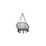 Fauteuil suspendu 61cm gris avec coussin charge max 150kg