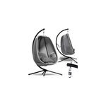 Fauteuil suspendu alvie gris 190x140x110cm