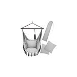 Fauteuil suspendu gric clair 170x100x150cm avec coussin Fauteuil suspendu gric clair 170x100x150cm avec coussin