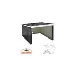 Garage robot tondeuse anthracite m�tal 89x90x54cm