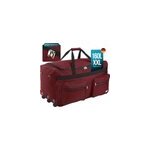 Grand sac de voyage rouge 160l trolley avec cadenas
