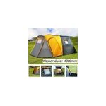 Grande tente tunnel 4 personnes 500x300x195cm orange / gris camping ext�rieur