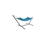 Hamac bleu  rayures 200x80cm avec cadre en mtal
