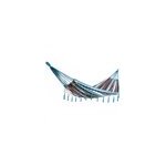 Hamac  franges bleu 210x150cm avec sac de transport inclus