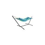 Hamac vert � rayures 200x80cm avec cadre en m�tal