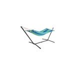 Hamac vert  rayures 200x80cm avec cadre en mtal
