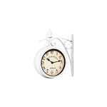 Horloge de gare blanche � double sens 29 x 9, 5 x 32, 5 cm