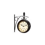 Horloge de gare noire � double sens 29 x 9, 5 x 32, 5 cm