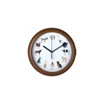 Horloge murale �ducative avec bruits d'animaux 12 animaux