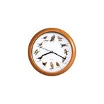 Horloge murale musicale ronde 25cm - 12 sons d'oiseaux diff�rents - enfant