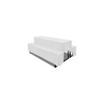Housse 3 pi�ces pour table et banc de jardin - nappe blanc protection