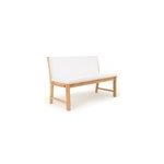 Housse de banc toscana avec dossier blanc 130x50x7cm