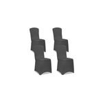 Housse de chaise, lot de 4, anthracite