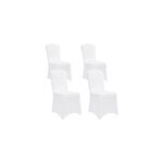Housse de chaise, lot de 4, blanc oeko - tex ;
