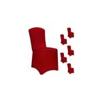 Housse de chaise, lot de 6, bordeaux oeko - tex ; Housse de chaise, lot de 6, bordeaux oeko - tex ;