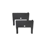 Jardini�re 60x25x46cm en polyrotin sur�lev�e