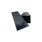 Jeu de 24 t�les trap�zo�dales anthracite 129x46cm