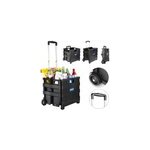 Kinzo chariot de transport pliable noir 38 x 33 x 85 cm 2 roues panier poign�e