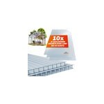 Kit de 10 plaques alv�olaires transparentes 6 mm 7, 32m