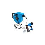 Kit dvidoir enrouleur 10m + cloueuse agrafeuse pneumatique