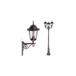 Lampadaire 3 lanternes - luminaire cand�labre - design classique - bronze