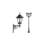 Lampadaire 3 lanternes - luminaire cand�labre - design classique - bronze