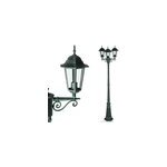 Lampadaire 3 lanternes - luminaire cand�labre - design classique - vert