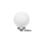 Lampe led boule solaire blanc - opale - �~ 30cm - 4 led lumineuses jardin balcon