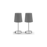 Lampe de table avec abat - jour lot de 2 gris