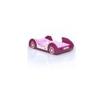 Lit enfant voiture rose  ; butterfly ;  ; 90x200cm avec sommier ;