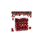 Lot de 103 boules de no�l rouge pour d�coration de sapin