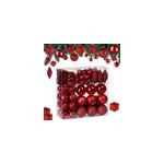 Lot de 103 boules de no�l rouge pour d�coration de sapin