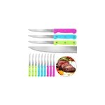 Lot de 12 couteaux � viande 21 cm acier inoxydable lames affut�es steaks pizza