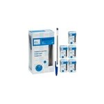 Lot de 180 stylos � bille encre couleur bleu �criture r�guli�re trait 1, 0mm