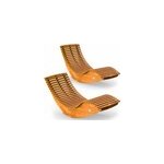 Lot de 2 chaise longue à bascule java pliable en bois certifié fsc ; Lot de 2 chaise longue à bascule java pliable en bois certifié fsc ;