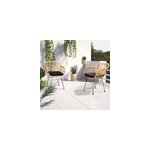 Lot de 2 chaises en osier bambou / polyrotin