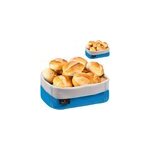 Lot de 2 corbeille en coton � pain g�teaux, viennoiseries fruits - bleu
