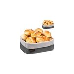 Lot de 2 corbeille en coton � pain g�teaux, viennoiseries fruits - gris