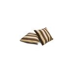 Lot de 2 coussins 40 x 40cm - rayures marron / cr�me