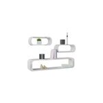 Lot de 3 �tag�res r�tro  ; cubes ;  ; - blanc ;