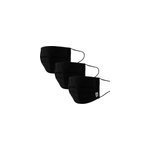 Lot de 3 masques 100% coton noir